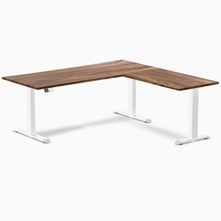 Desky Hardwood L-Shape Sit Stand Desk-Desky Canada