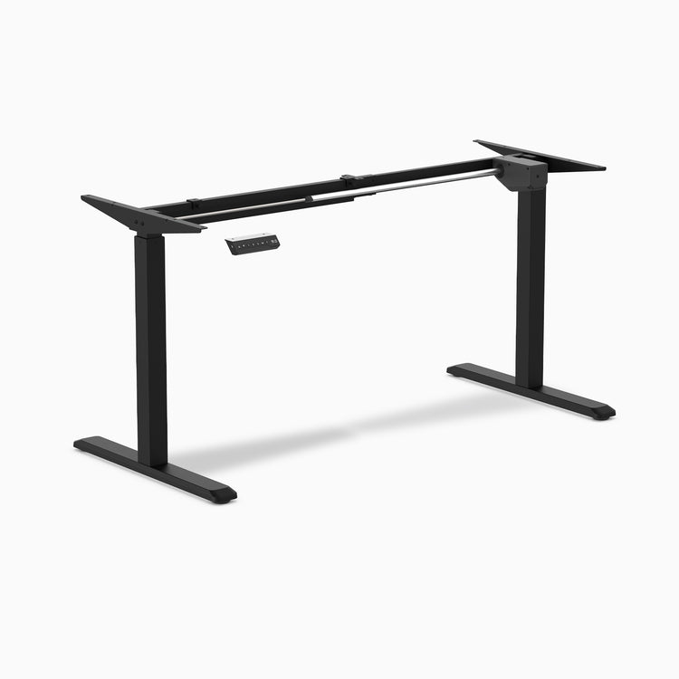 Single motor sit stand desk frame in black