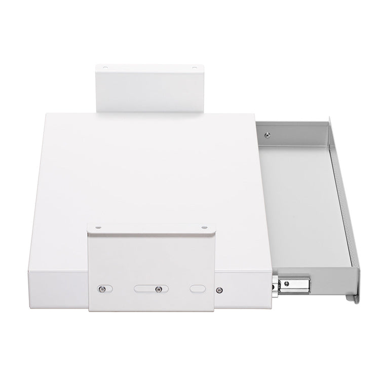 Desky Ultra Slim Under Desk Drawer-Book Gap-White - Desky Canada