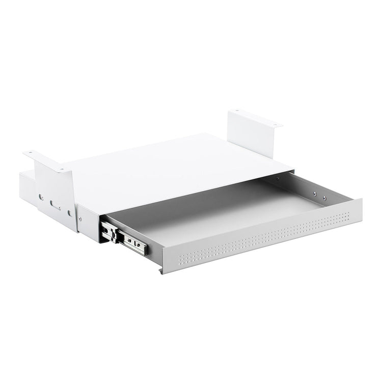 Desky Ultra Slim Under Desk Drawer-Book Gap-White - Desky Canada
