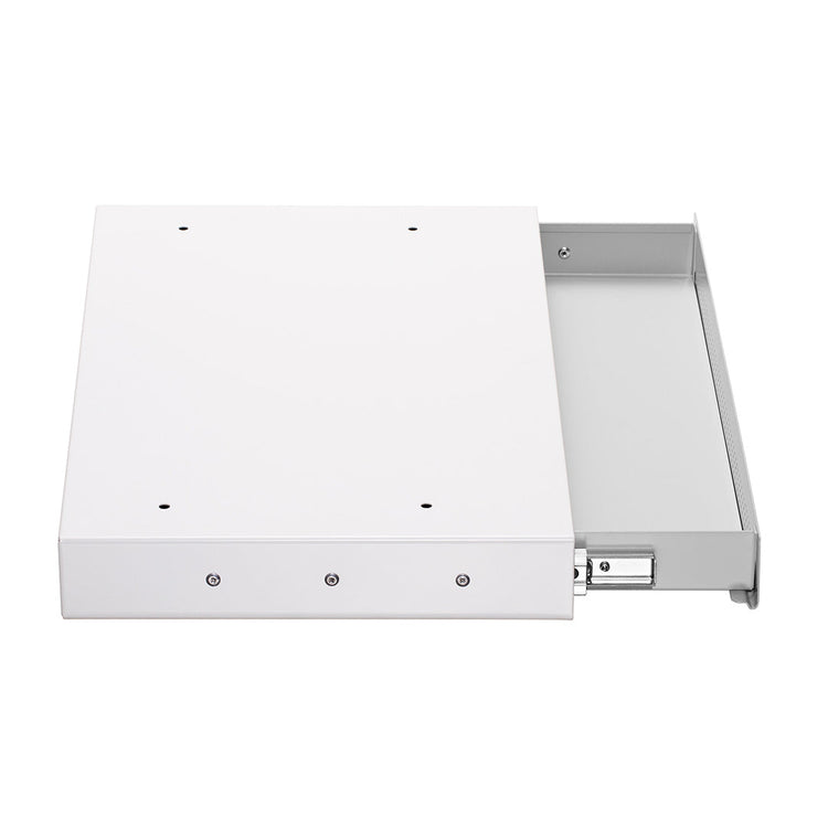 Desky Ultra Slim Under Desk Drawer-Book Gap-White - Desky Canada