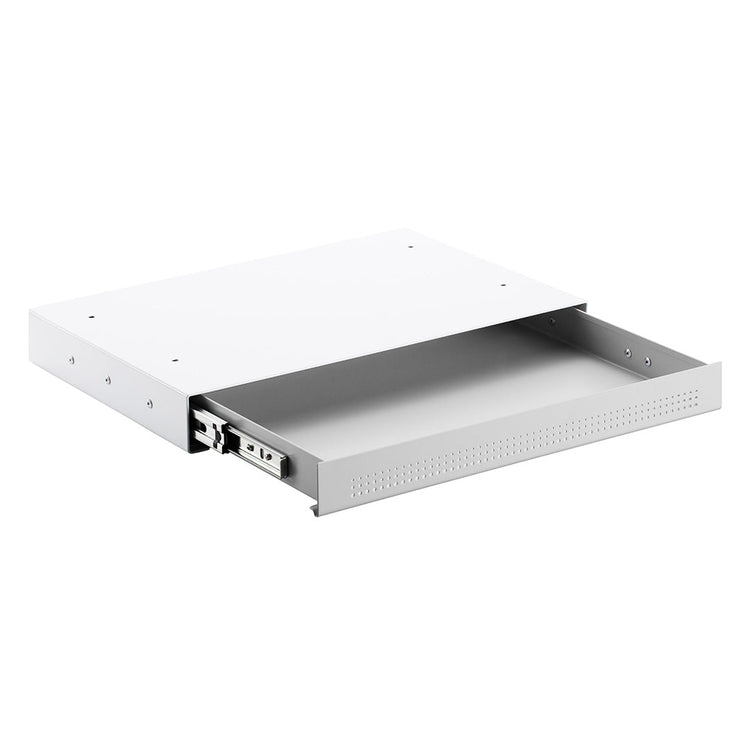 Desky Ultra Slim Under Desk Drawer-Book Gap-White - Desky Canada