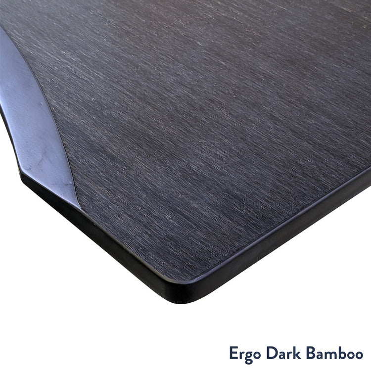 Desky Dual Ergo Edge Sit Stand Desk Black 1200x750mm - Desky