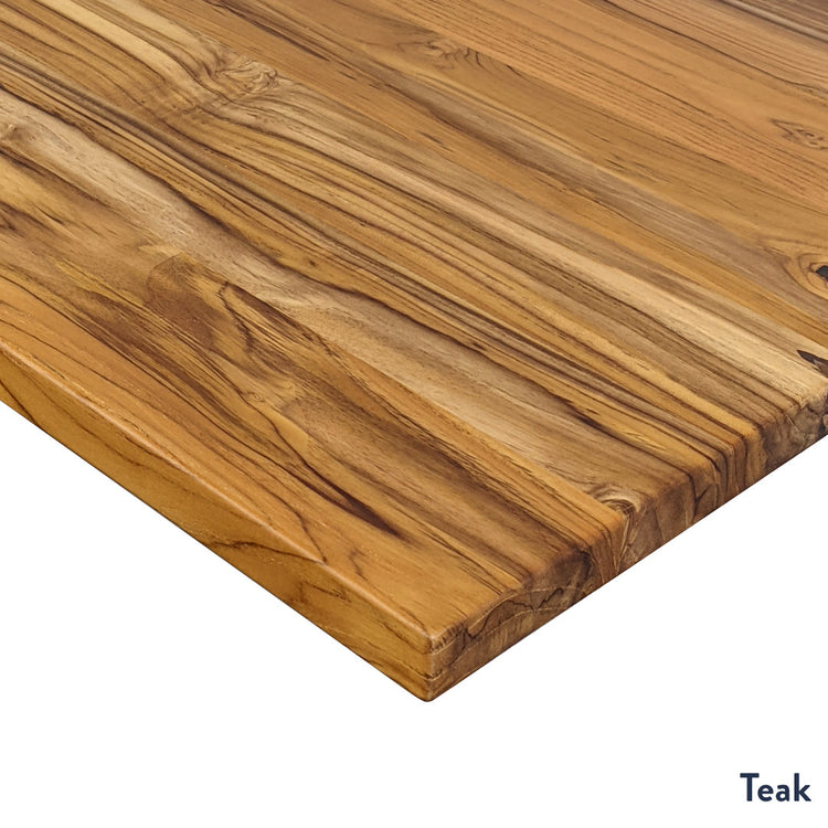 Teak hardwood desktop corner