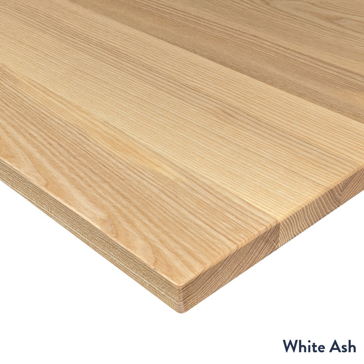 White ash hardwood desktop corner