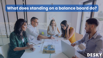 What does standing on a balance board do?