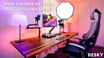 What size desk do I need for dual monitor setup?