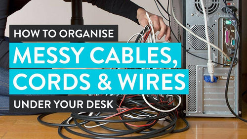 How To Organise Messy Cables, Cords & Wires Under Your Desk