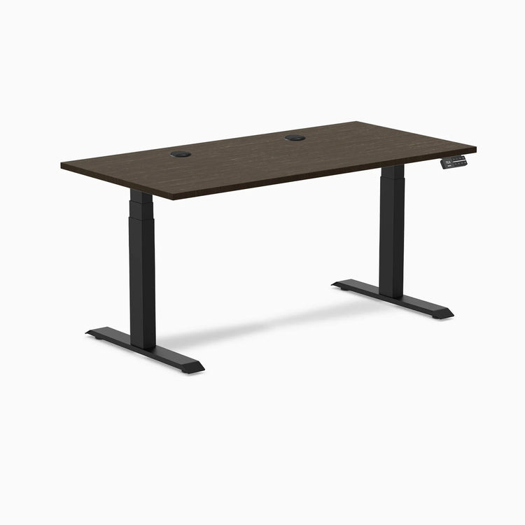 Bureau Assis-Debout Double en Bambou Desky