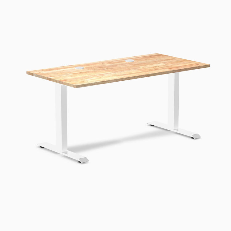Bureau de bureau en bois d'hévéa Desky Zero