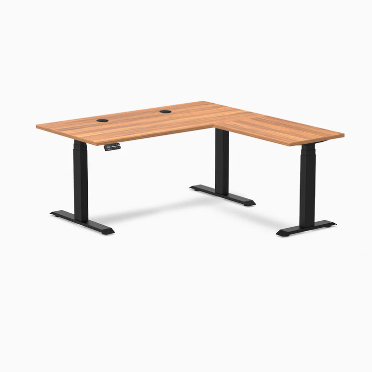 Desky L-Shape Laminate Sit Stand Desk