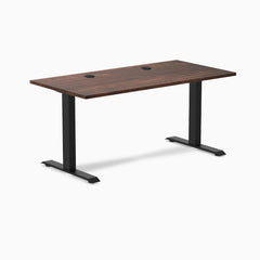 Desky Zero Softwood Office Desk, American Rustic Pine desktop, Matte Black frame