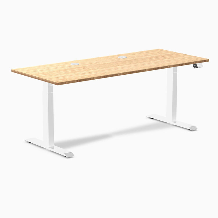 Bureau Assis-Debout Double en Bambou Desky