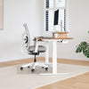 White elite Desky ergonomic office chair set up