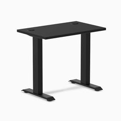 Desky Zero Mini Office Desk, Black desktop, Matte Black frame