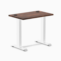 Desky Zero Mini Softwood Office Desk, American Rustic Pine desktop, White frame