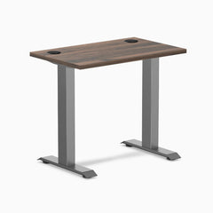 Desky Zero Mini Office Desk, Jarrah Legno desktop, Space Grey frame