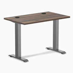 Desky Zero Mini Office Desk, Jarrah Legno desktop, Space Grey frame
