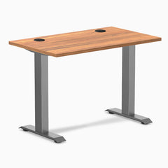 Desky Zero Mini Office Desk, Prime Oak desktop, Space Grey frame