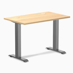 Desky Zero Mini Office Desk, Sublime Teak desktop, Space Grey frame