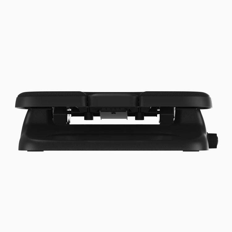 Black ergonomic height adjustable cushioned foot rest