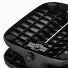 reinforced steel base of height adjustable cushioned foot rest