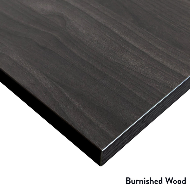 Desky Zero Scalloped Melamine Office Desk-White Desky®