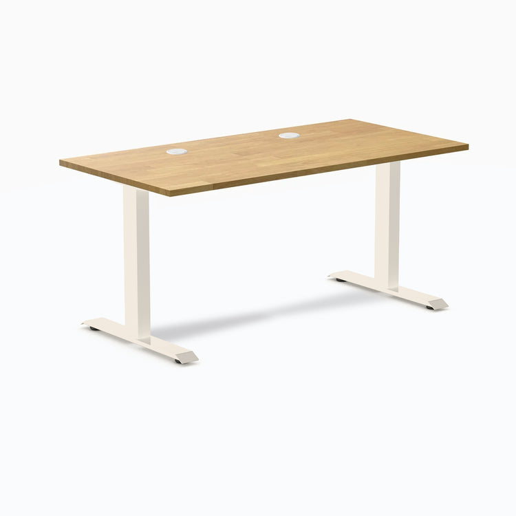 Bureau de bureau en bois d'hévéa Desky Zero