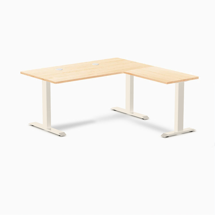 Desky Zero Hardwood L-Shape Office Desk
