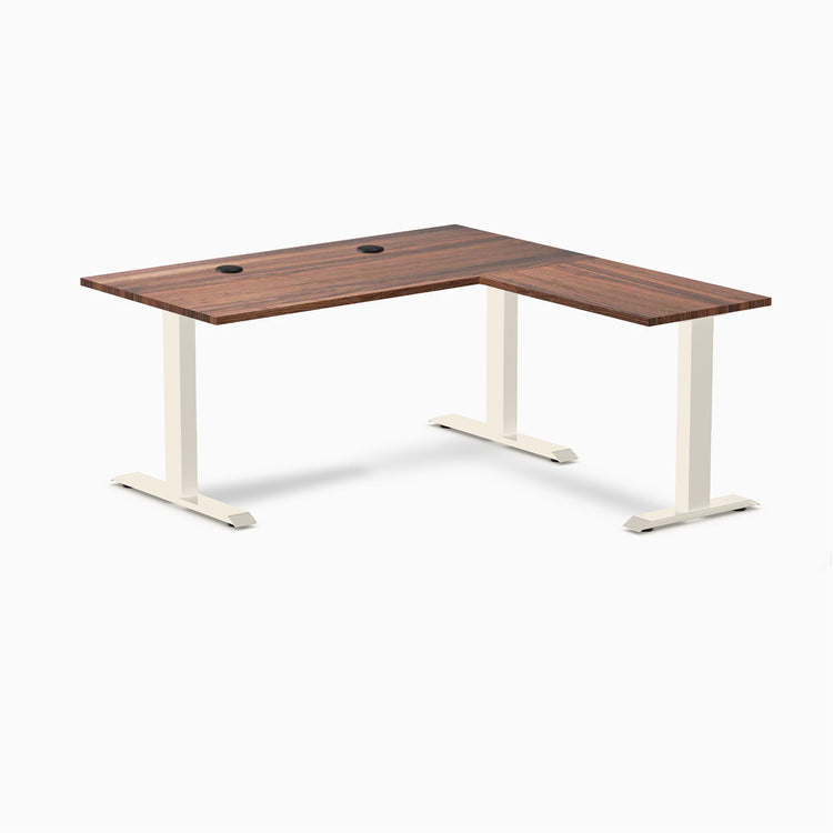 Desky Zero Hardwood L-Shape Office Desk