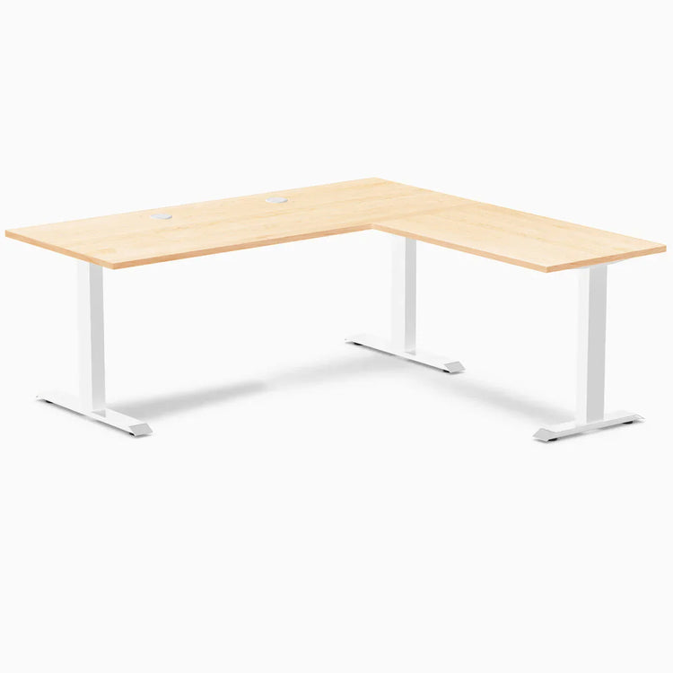 Desky Zero Hardwood L-Shape Office Desk