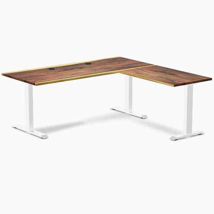 Desky Zero Hardwood L-Shape Office Desk