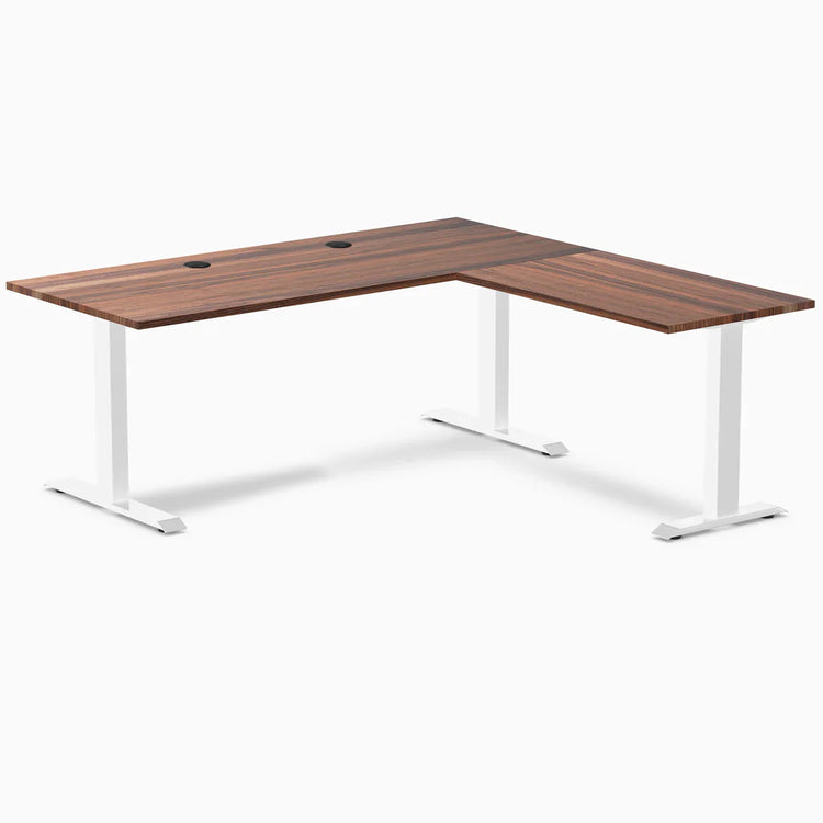 Desky Zero Hardwood L-Shape Office Desk
