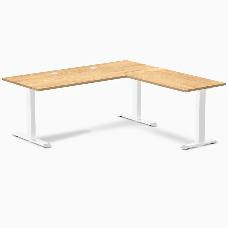 Desky Zero Hardwood L-Shape Office Desk