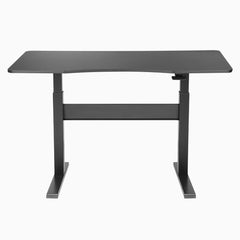 Black manual sit stand desk