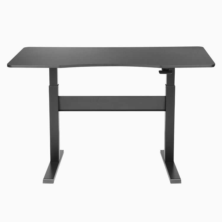 Black manual sit stand desk