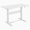 White manual adjustable height standing desk