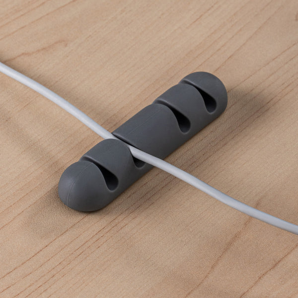 Quad cable clip organizer silicone