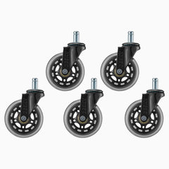 Desky Office Chair Caster Wheels in Clear