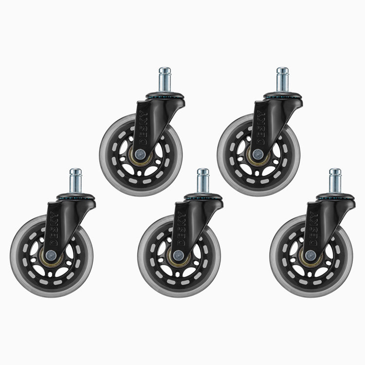 Rubber chair caster wheels - Desky Canada