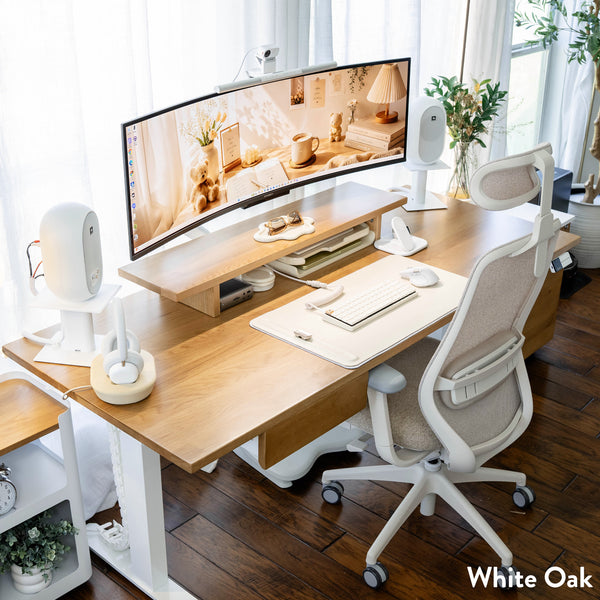 Desky Dual Hardwood Sit Stand Desk detail view 8