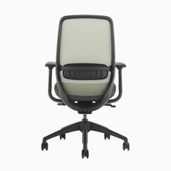 Green coilflex ergonomic chair with no headrest - Desky