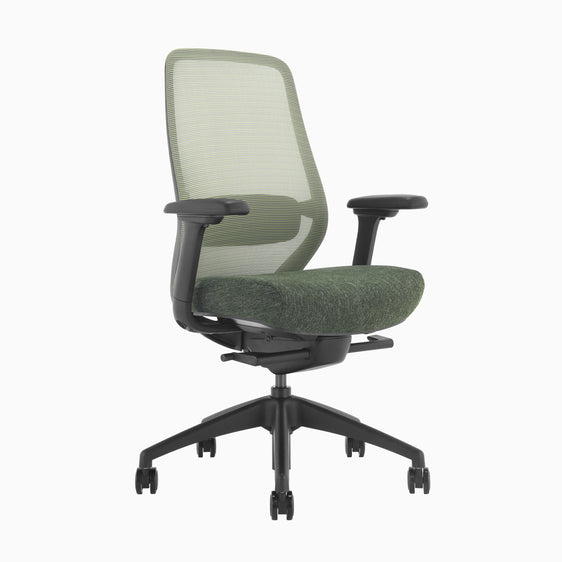 Desky green coilflex chair with no headrest