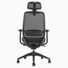 Black coilflex chair with headrest 