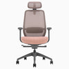 Peach coilflex office chair with headrest 