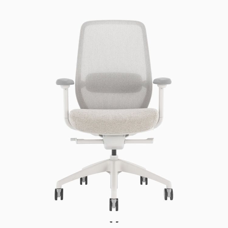 White minimalist coilflex chair desky
