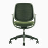 Mesh back office chair in dark green
