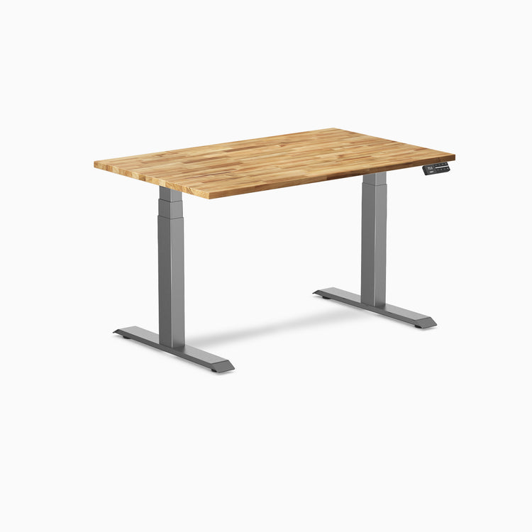 Bureau assis-debout double en bois dur Desky