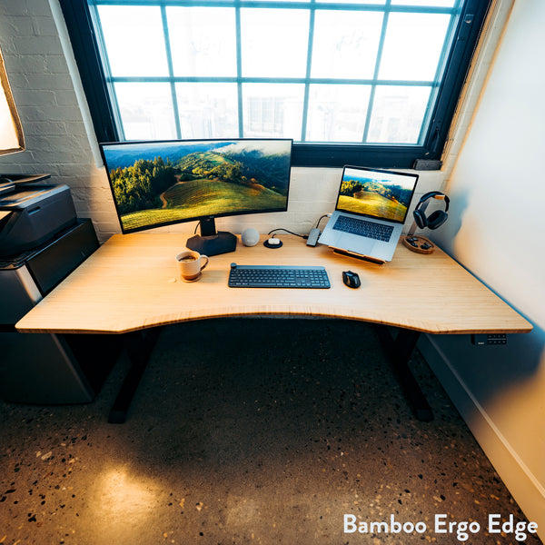 Desky Dual Ergo Edge Sit Stand Desk detail view 4