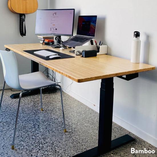 Desky Dual Bamboo Sit Stand Desk Desky Canada